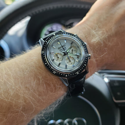 Seiko Presage SRQ031J1 Auto Chrono 55th Anniversary Black Leather Strap Limited Edition