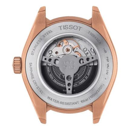 TISSOT T-Sport T100.430.36.051.01 PRS 516 Powermatic 80 Black Dial Black Leather Strap
