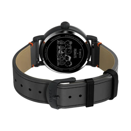 Timex Standard X Peanuts Featuring Snoopy Dia De Los Muertos TW2V60800 Analog Dial Leather Strap