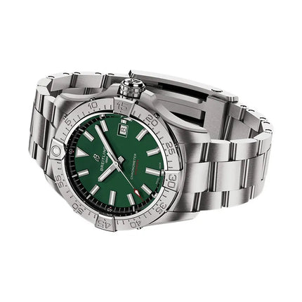 Breitling Avenger A17328101L1A1 Automatic 42 Chronometer Green Dial Stainless Steel Strap