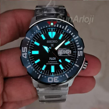 Seiko Prospex SRPE27K1 Monster PADI Black Dial Stainless Steel Strap Special Edition
