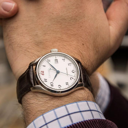 Seiko Presage SPB039J1 Automatic White Dial Brown Leather Strap
