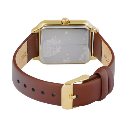 Alba Fashion AH7DX6X1 Ladies Gold Dial Brown Leather Strap