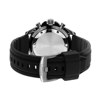Seiko Chronograph SSB349P1 Neo Sport Black Dial Black Rubber Strap