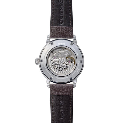 Orient Star M45 F7 RE-BS0001E Small Second Automatic Green Dial Brown Leather Strap 