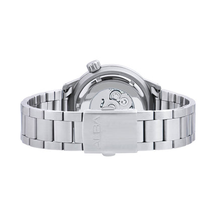 Alba Mechanical AL4779X2 Men Deep Blue Dial Stainless Steel Strap + Extra Strap