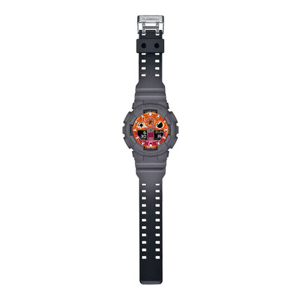 Casio G-Shock GA-100FL-8ADR Flame Inside Collection Digital Analog Dial Grey Resin Band