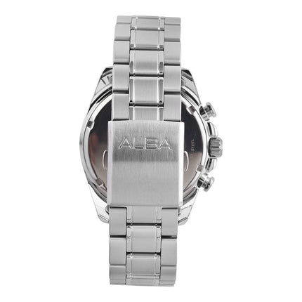Alba Active AT3K63X1 Men Chronograph Black Dial Stainless Steel Strap