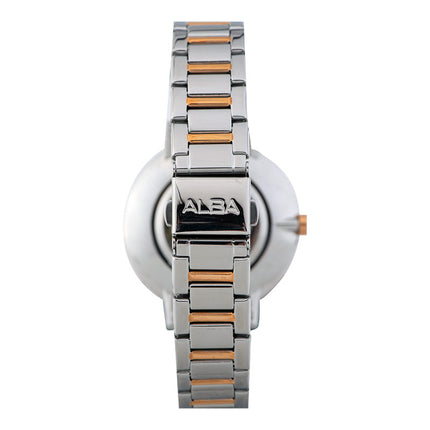 Alba Fashion AH8753X1 Ladies Silver Dial Dual Tone Stainless Steel Strap