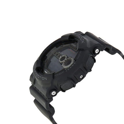 Casio G-Shock GD-100-1BDR Men Blackout Black Digital Dial Black Resin Band