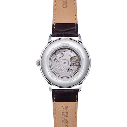 Orient Classic RA-AK0803Y Automatic Sun & Moon Beige Dial Dark Brown Leather Strap