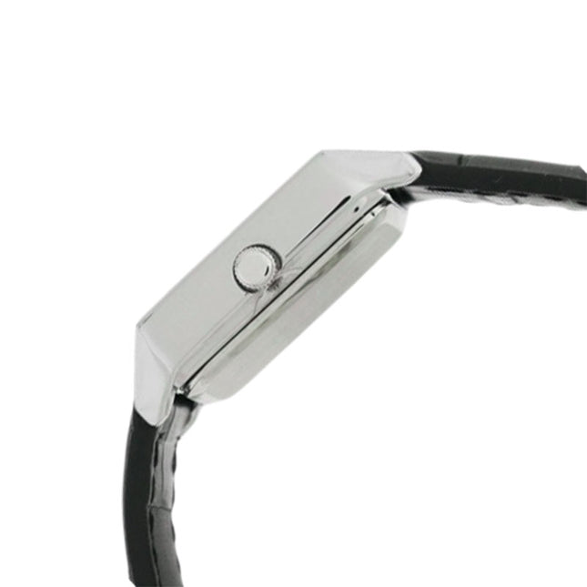 Casio General LTP-V007L-7B1UDF Tank Silver Dial Black Leather Band