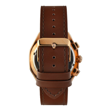 Alba Active AT3G86X1 Chronograph Men Silver Dial Brown Leather Strap