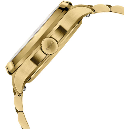MIDO Multifort TV Big Date M049.526.33.021.00 Champagne Dial Gold St Steel Strap + Extra Strap