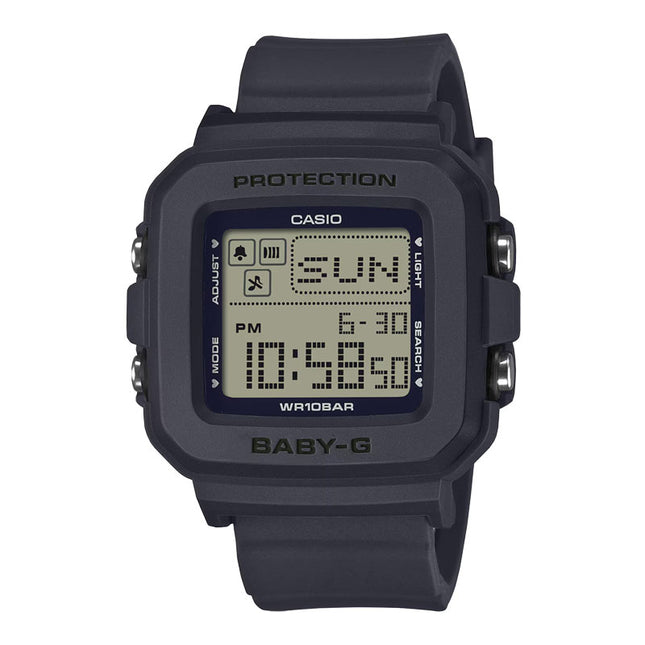 Casio Baby-G + Plus BGD-10KH-2CDR Digital Dial Navy Blue Resin Band + Case Holder Set