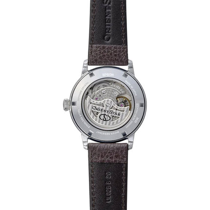 Orient Star M45 F7 RE-BS0002S Small Second Automatic Ivory Dial Brown Leather Strap 