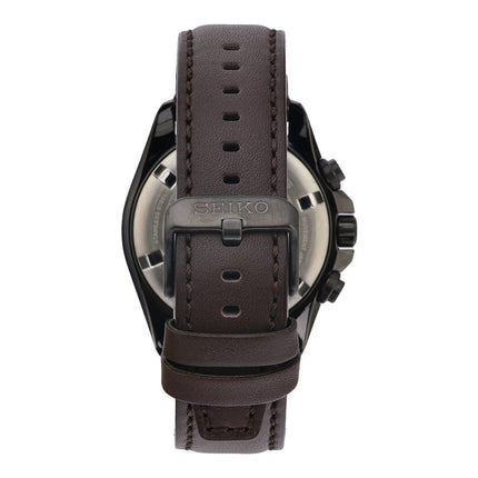 Seiko Prospex SSC739P1 Sea Chronograph Solar 200M Water Resistance Green Dial Brown Leather Strap