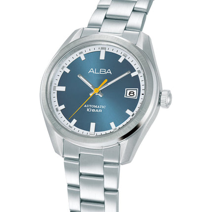Alba Mechanical AU4097X1 Men Automatic Blue Dial Stainless Steel Strap