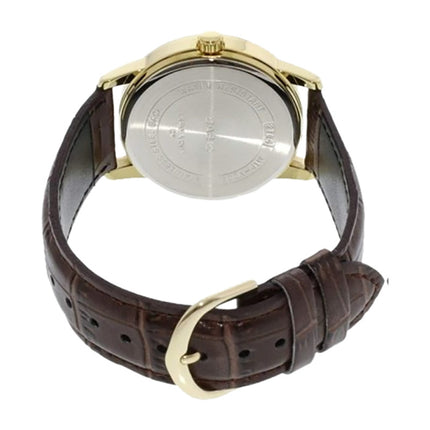 Casio General MTP-V002GL-1BUDF Men Black Dial Brown Leather Band