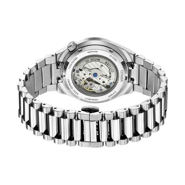 Citizen Mechanical NK5010-51L Tsuyosa Small Second Automatic Textured Blue Dial St Steel Strap