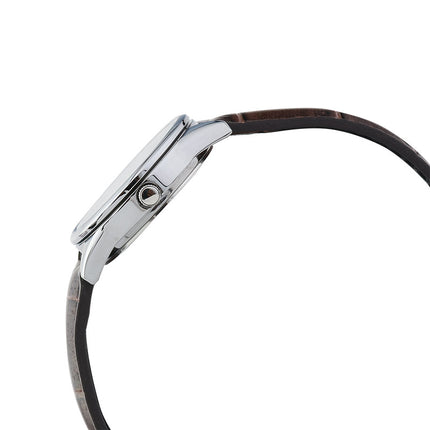 Casio General LTP-V005L-7B3UDF Ladies White Dial Brown Leather Band