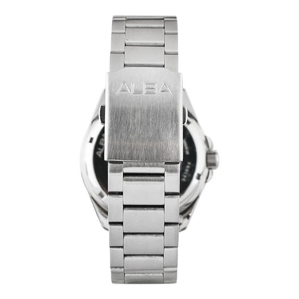 Alba Mechanical AU4029X1 Automatic Men Blue Translucent Layered Dial Stainless Steel Strap