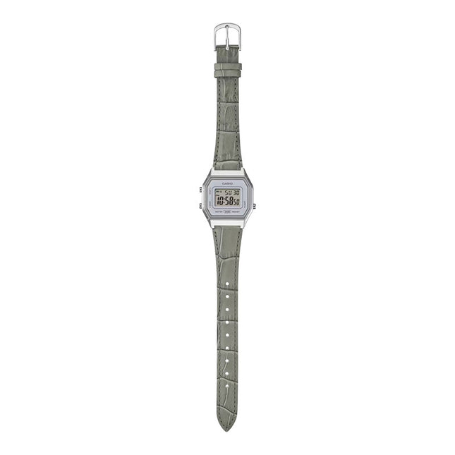 Casio General LA680WEL-8A2DF Ladies Digital Dial Light Grey Leather Band