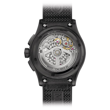 MIDO Multifort M038.662.37.050.00 Skeleton Chronograph Black Rubber Strap