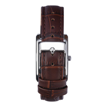 Alba Fashion AH7DH9X1 Ladies Silver Dial Brown Leather Strap