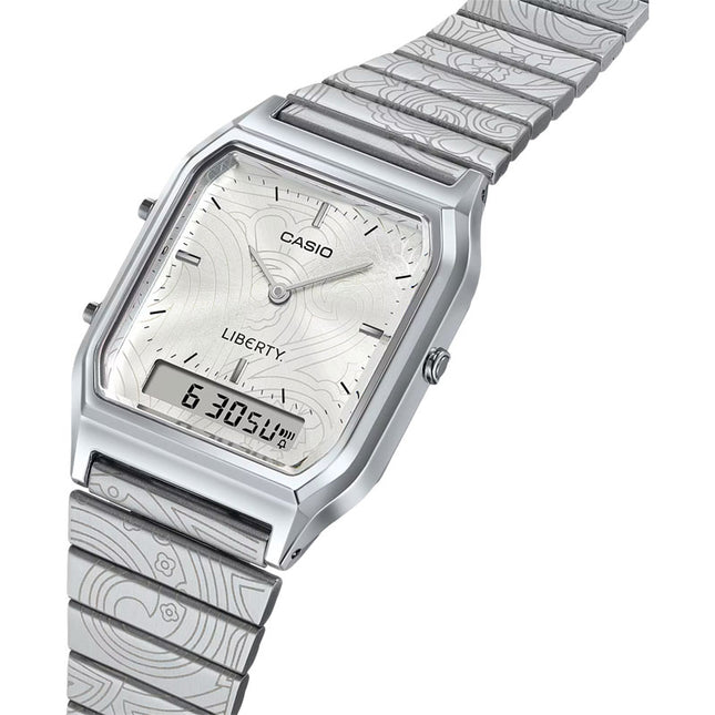 Casio General AQ-230ELT-7ADR Vintage Liberty Collaboration Model Stainless Steel Band