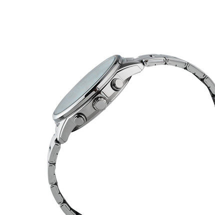 Casio General MTP-E515D-2A2VDF Chronograph Men Baby Blue Dial Stainless Steel Band