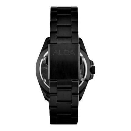 Alba Active AS9N25X1 Men Black Dial Black Stainless Steel Strap