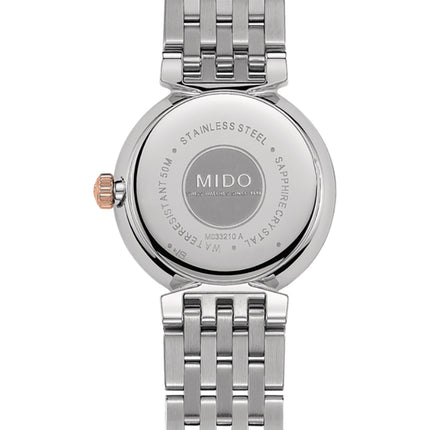 MIDO Dorada M033.210.22.013.00 White Dial Dual Tone Stainless Steel Strap