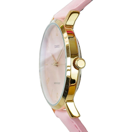 Casio General LTP-VT01GL-4BUDF Ladies Light Pink Dial Light Pink Leather Band