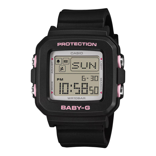 Casio Baby-G + Plus BGD-10KH-1DR Digital Dial Black Resin Band + Case Holder Set