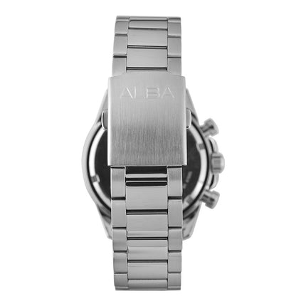 Alba Active AM3A21X1 Men Chronograph Pepsi Blue Dial Stainless Steel Strap