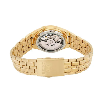 Seiko 5 Sports SNKL64K1 Automatic Gold Dial Gold Stainless Steel Strap