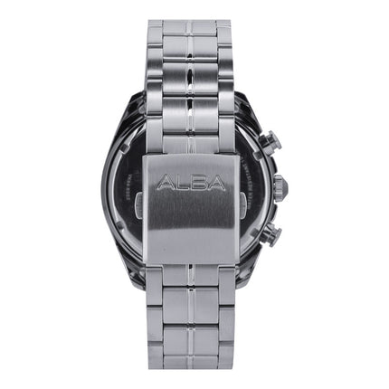 Alba Signa A4B015X1 Chronograph Men Black Dial Stainless Steel Strap