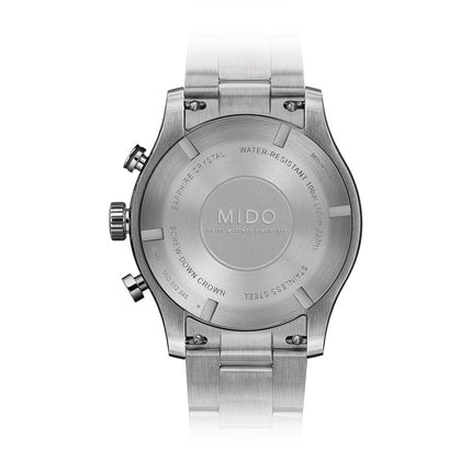 Mido Multifort M053.417.11.091.00 Chronograph Green Dial Stainless Steel Strap