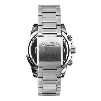 Alba Active AT3J37X1 Men Chronograph Black Dial Stainless Steel Strap