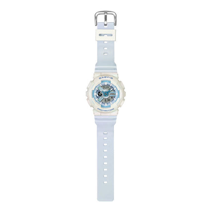 Casio Baby-G BA-110PD-2ADR Ladies Blue Digital Analog Dial Blue Resin Band