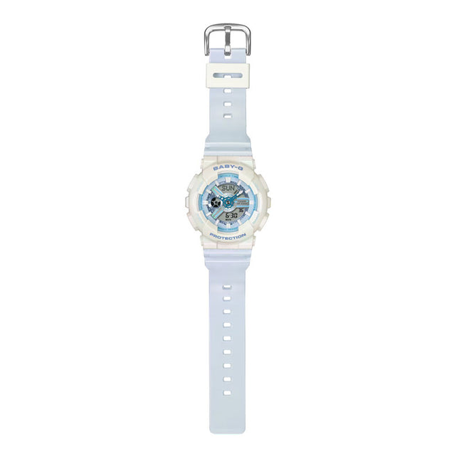 Casio Baby-G BA-110PD-2ADR Ladies Blue Digital Analog Dial Blue Resin Band