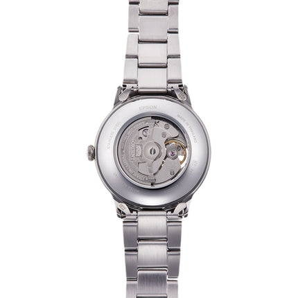 Orient Classic RA-AG0026E Helios Automatic Men Open Heart Green Dial Stainless Steel Strap