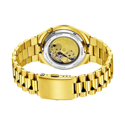 Citizen Mechanical NJ0152-51X Tsuyosa Automatic Men Green Dial Gold Stainless Steel Strap