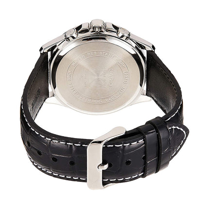 Casio General MTP-1374L-1AVDF Men Black Dial Black Leather Band