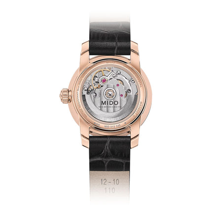 MIDO Baroncelli M039.007.36.046.00 Lady Twenty Five Blue Dial Black Leather Strap 