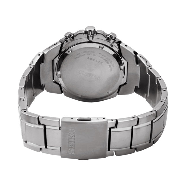 Seiko Chronograph SNAB91P1 Grey Dial Titanium Strap