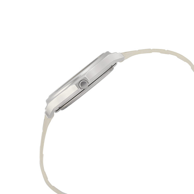Casio General MQ-24S-7BDF Pop White Dial White Transparent Resin Band