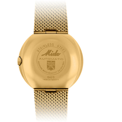 MIDO Commander M8429.3.22.13 1959 Automatic Gold Dial Gold Mesh Strap