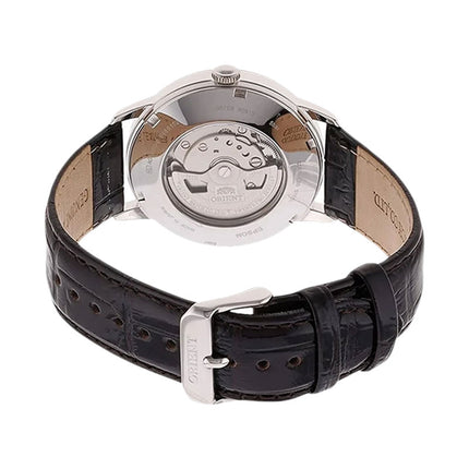 Orient Esteem II TAG02005W Automatic Skeleton Men White Dial Black Leather Strap